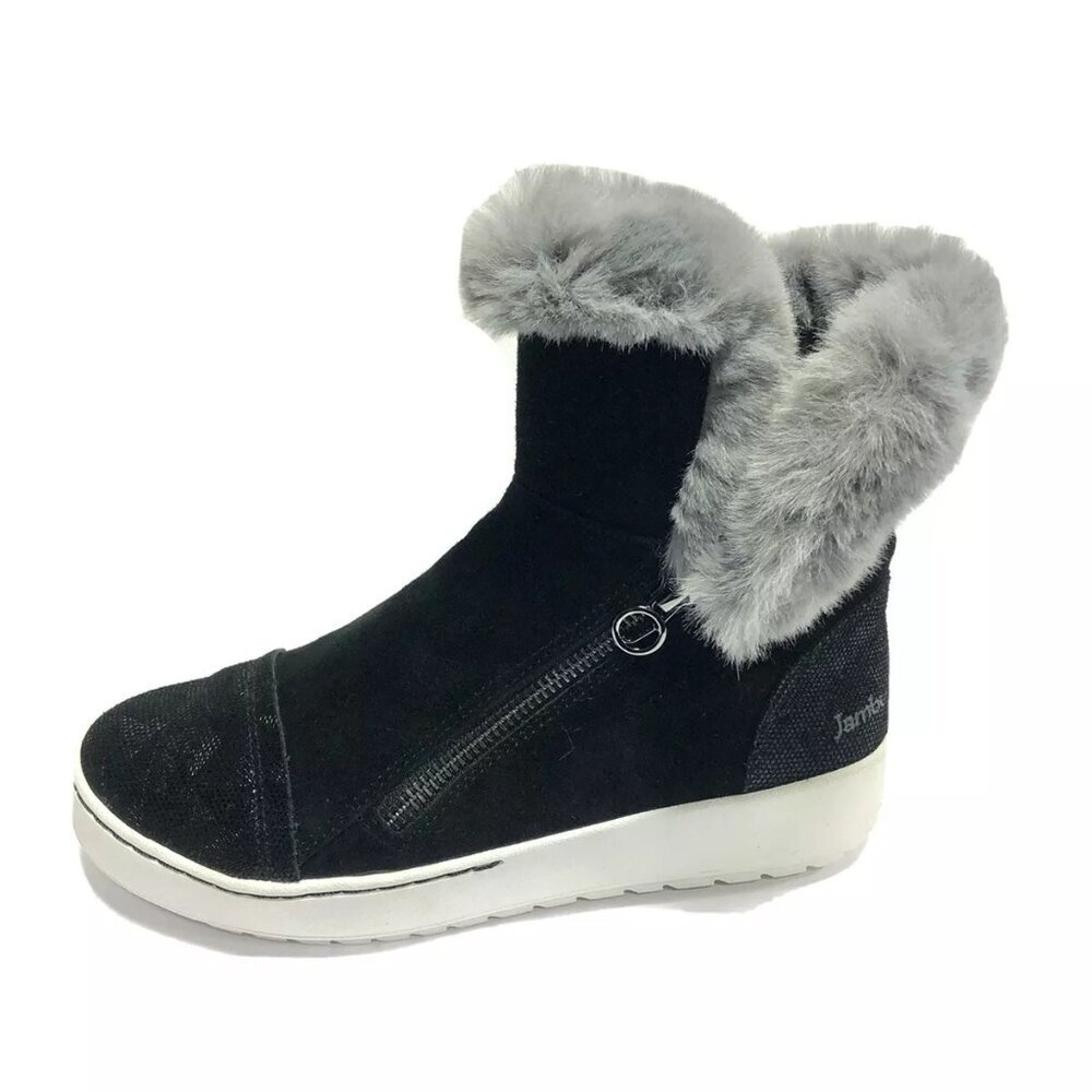 Jambu Women’s Erica Black Faux Fur Ankle Boot Size 6M